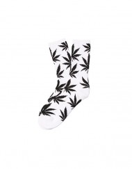 chaussette-cannabis-blanche-noire-feuille