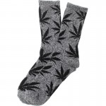 chaussette-cannabis-grise-noire-feuille