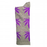 chaussette-cannabis-grise-violet-feuille