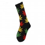 chaussette-cannabis-jamaique-feuille