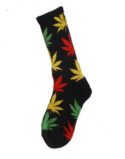 chaussette-cannabis-jamaique-feuille