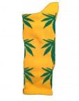 chaussette-cannabis-jaune-verte-feuille-marijuana