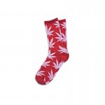 chaussette-cannabis-rouge-et-blanche-feuille