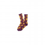 chaussette-cannabis-violette-et-jaune-feuille